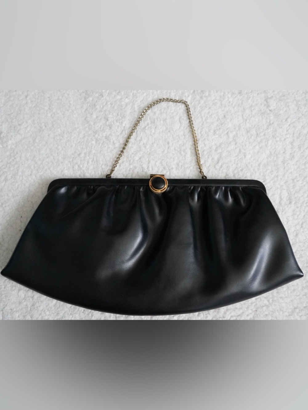 Vintage 1950’s Admiral Classic Black Chain-Handle Evening Clutch